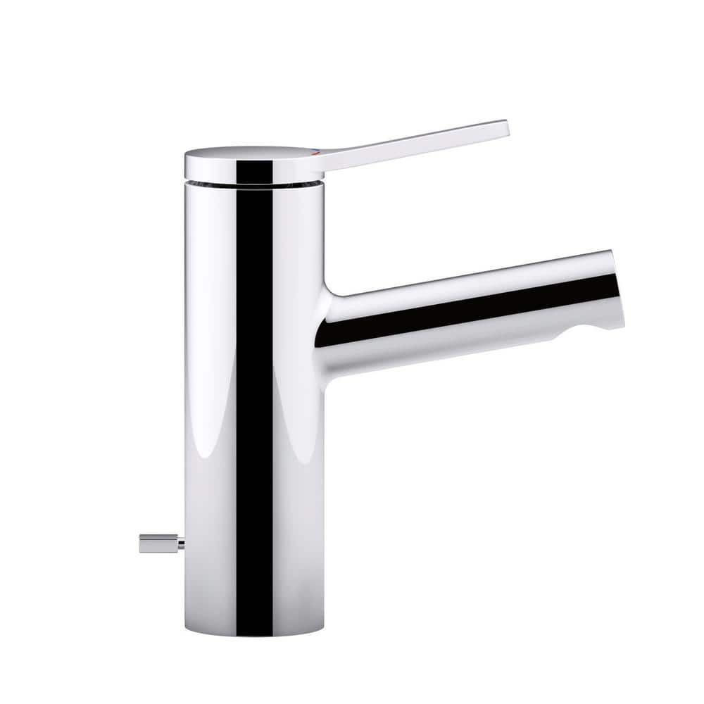 Polished Chrome Single-Handle Bathroom Sink Faucet with Pop-Up Drain