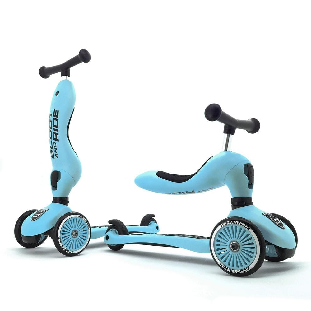 2 in 1-Ride-on and Stand Scooter, Ages 1-5, Highwaykick 1, Blueberry