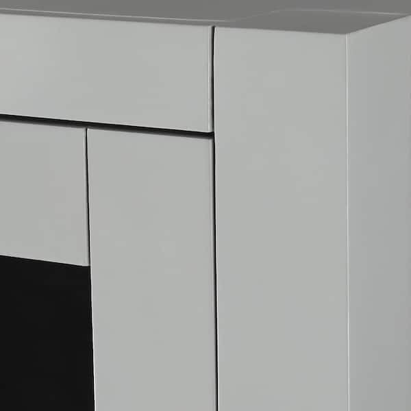 Modero 24 in. W x 71 in. H x 20 in. D Bathroom Linen Storage Tower Cabinet in Chilled Gray Modero 24 in. W x 71 in. H x 20 in. D Bathroom Linen Storage Tower Cabinet in Chilled Gray