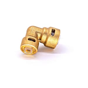 PRO-Fit 1/2 in. to 5/8 in. Brass 90-Degree Quick Connect Reducer Elbow