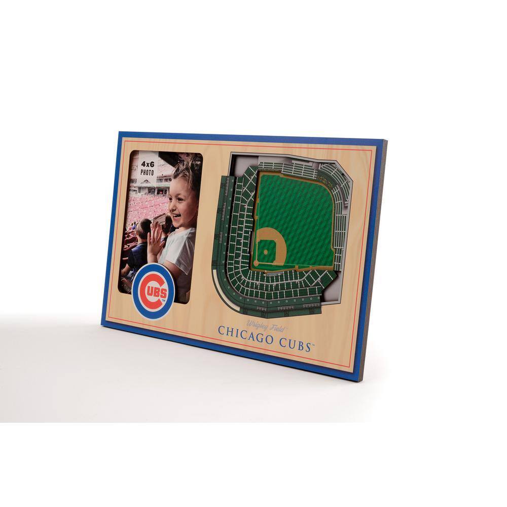 YouTheFan MLB Chicago Cubs Team Colored 3D StadiumView with 4 in. x 6 in. Picture Frame