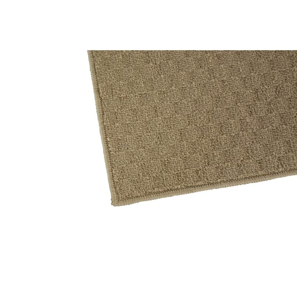 Town Square Tan 3 ft. x 5 ft. Casual Tufted Solid Color Checkerd Polypropylene Area Rug