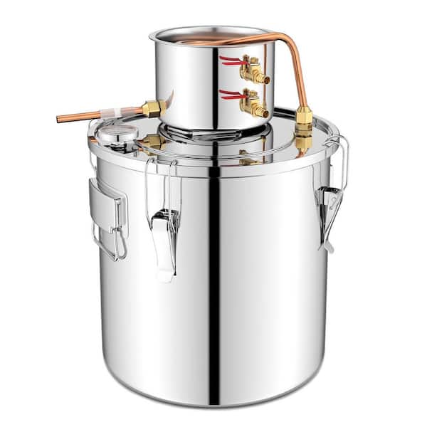 Gymax 5 Gal Alcohol Still 2 Pots Stainless Steel Alcohol Distiller Copper  Tube GYM11865 - The Home Depot