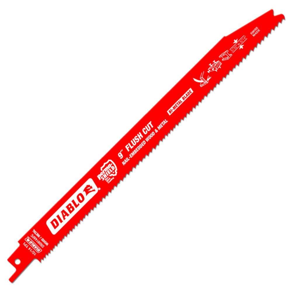 DIABLO 9 in. 10/14 TPI Bi-Metal Reciprocating Saw Blades for General Purpose Flush Cutting (50-Pack)
