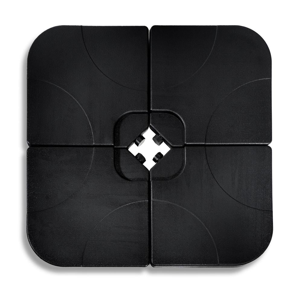 Black Resin Cantilever Umbrella Base Weight Set