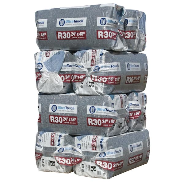 UltraTouch R-30 Denim Insulation Batts 24.25 in. x 48 in. (8-Bags)