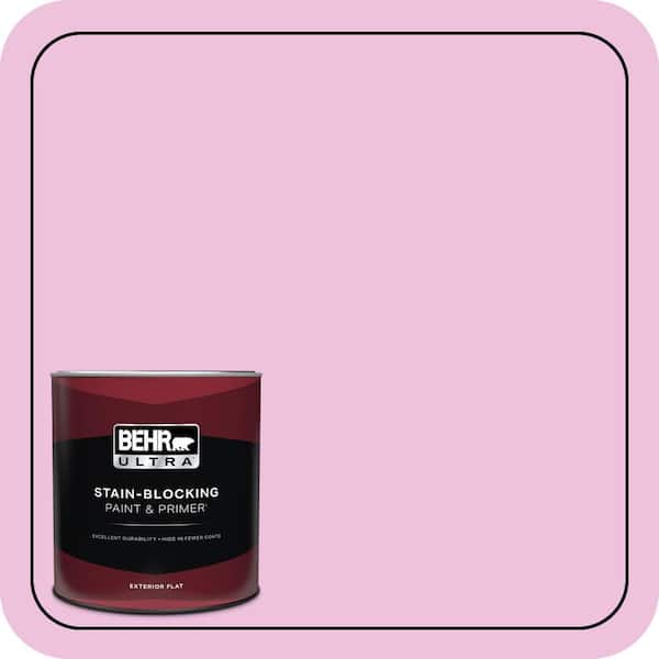 BEHR ULTRA 1 qt. #P120-1 Starlet Pink Flat Exterior Paint & Primer