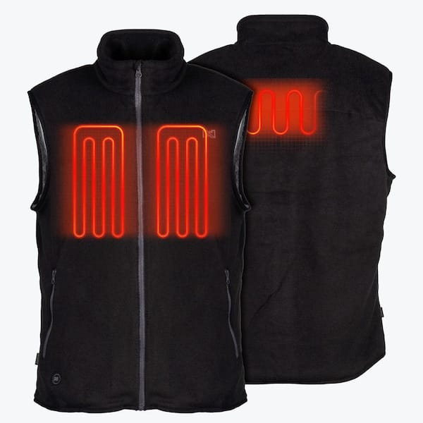Men's 3XL Trek 2.0 Fleece Heated Vest 7. 4V Black