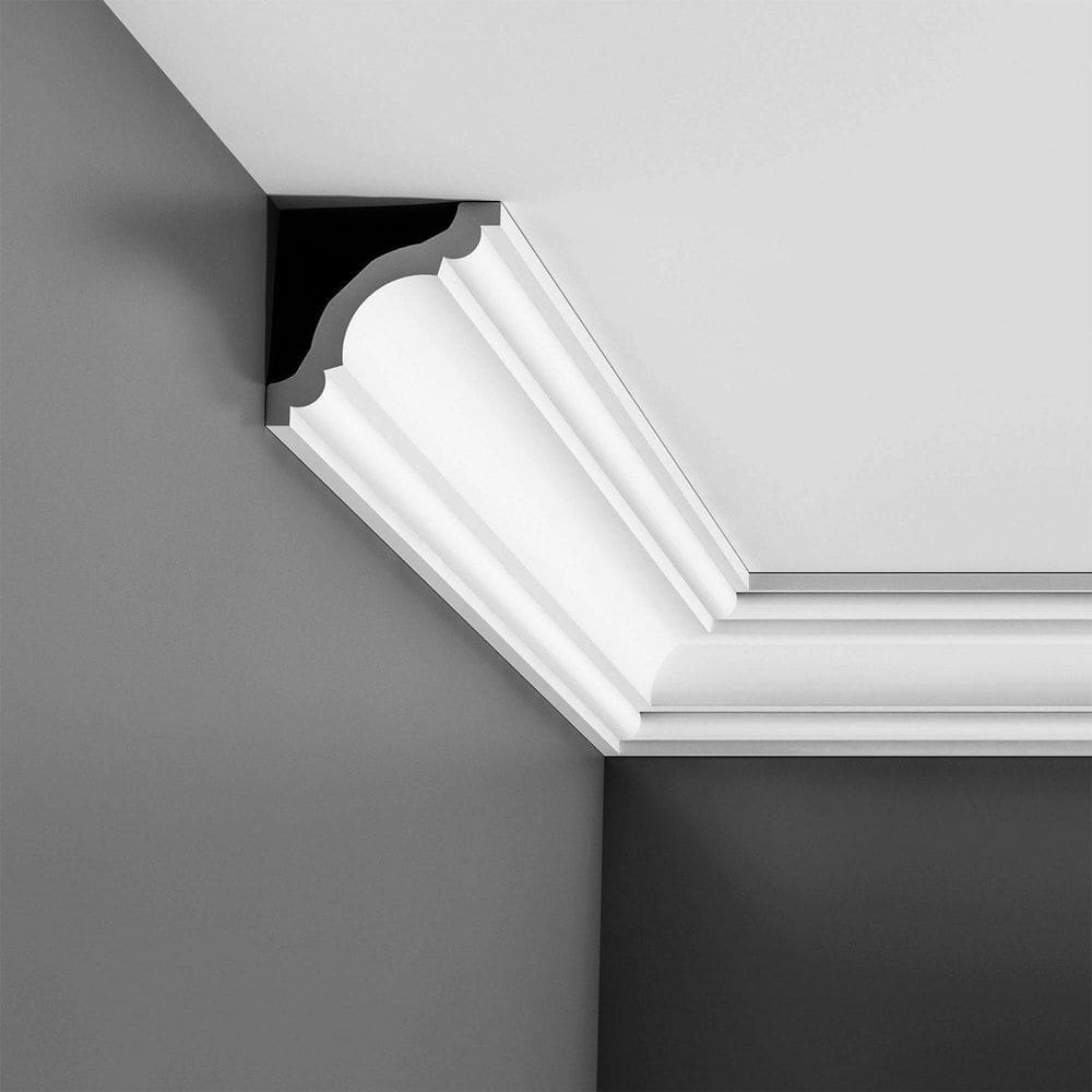 Primed White Polystyrene Crown Moulding 3-1/8" x 78-3/4"