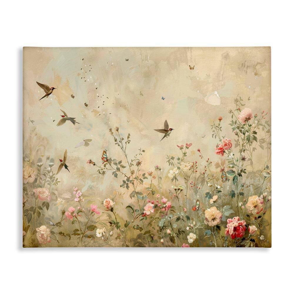 Swallows in Flower Meadow by Arlington Prints Unframed Nature Graphic Art Print 30 in. x 40 in. price history on PriceWatchPro