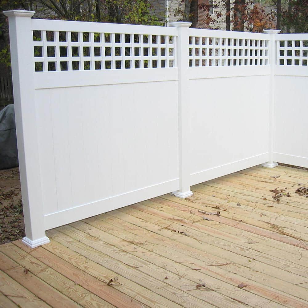 White Vinyl 4x4 New England Post Cap