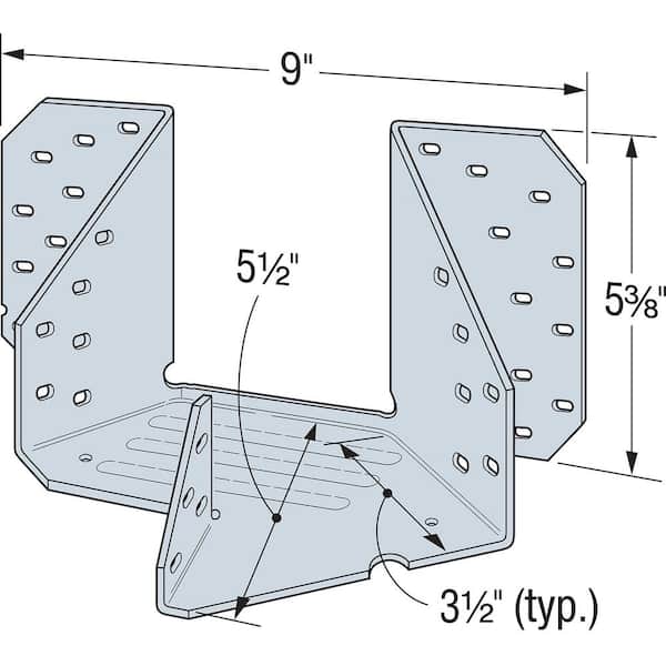 Simpson Strong-Tie LTHJA Galvanized Truss Hip/Jack Hanger for 2x6