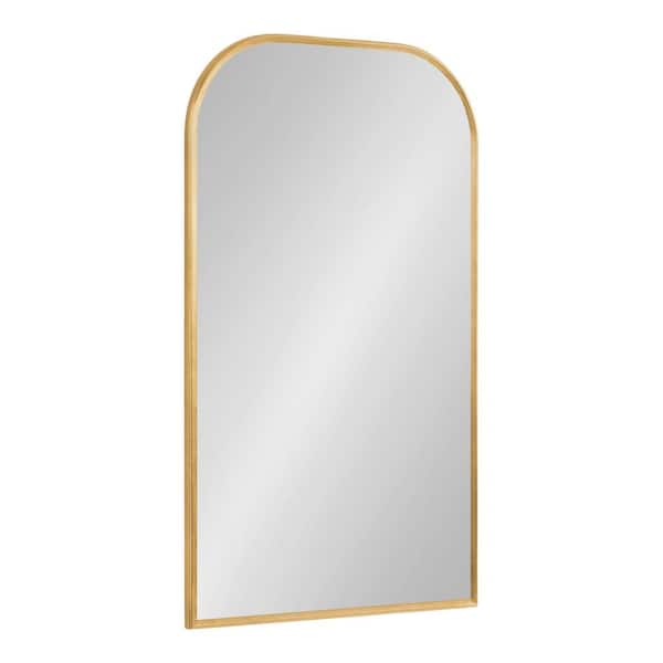 Kate and Laurel Caskill 20.00 in. W x 34.00 in. H Gold Arch Mid-century Framed Decorative Wall Mirror
