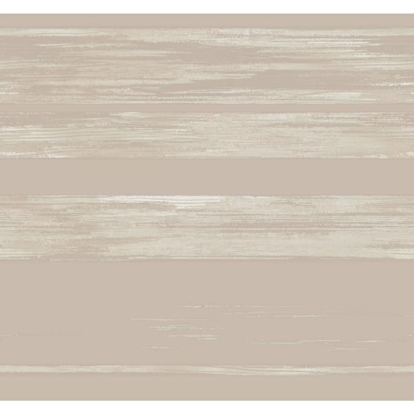 York Wallcoverings Ronald Redding Taupe Horizontal Dry Brush Paper Unpasted Matte Wallpaper (27 in. x 27 ft.)