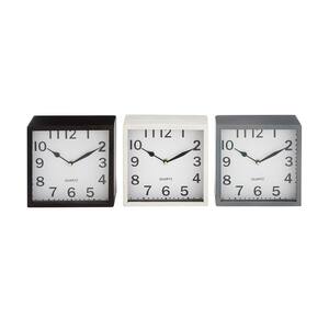 Multi Colored Metal Traditional Analog Tabletop Clock (Set of 3)