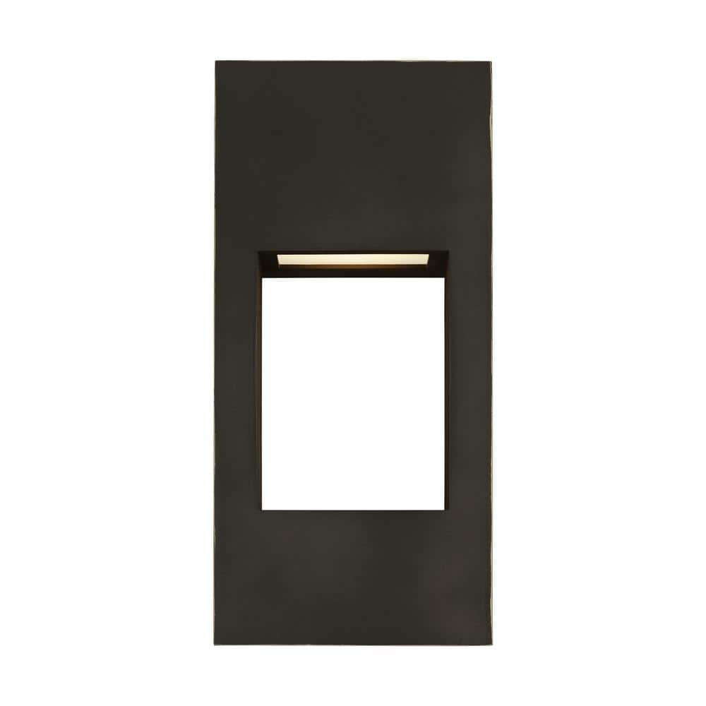 Testa Small 2-Light Antique Bronze LED Outdoor Wall Lantern Sconce (1-Pack) price history on PriceWatchPro