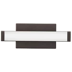 Contemporary Square Vanity 17-Watt Bronze Integrated LED Sconce