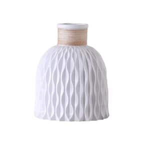 1-Pcs Nordic Style Plastic Flower Vase for Home Decor, White