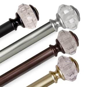 1 Inch Dia 160-240'' Adjustable Chaste Single Curtain Rod in Bronze