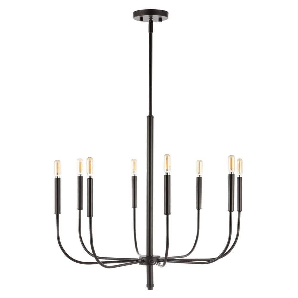 Amoros 27.25" Oil Rubbed Bronze LED Chandelier with Adjustable Height