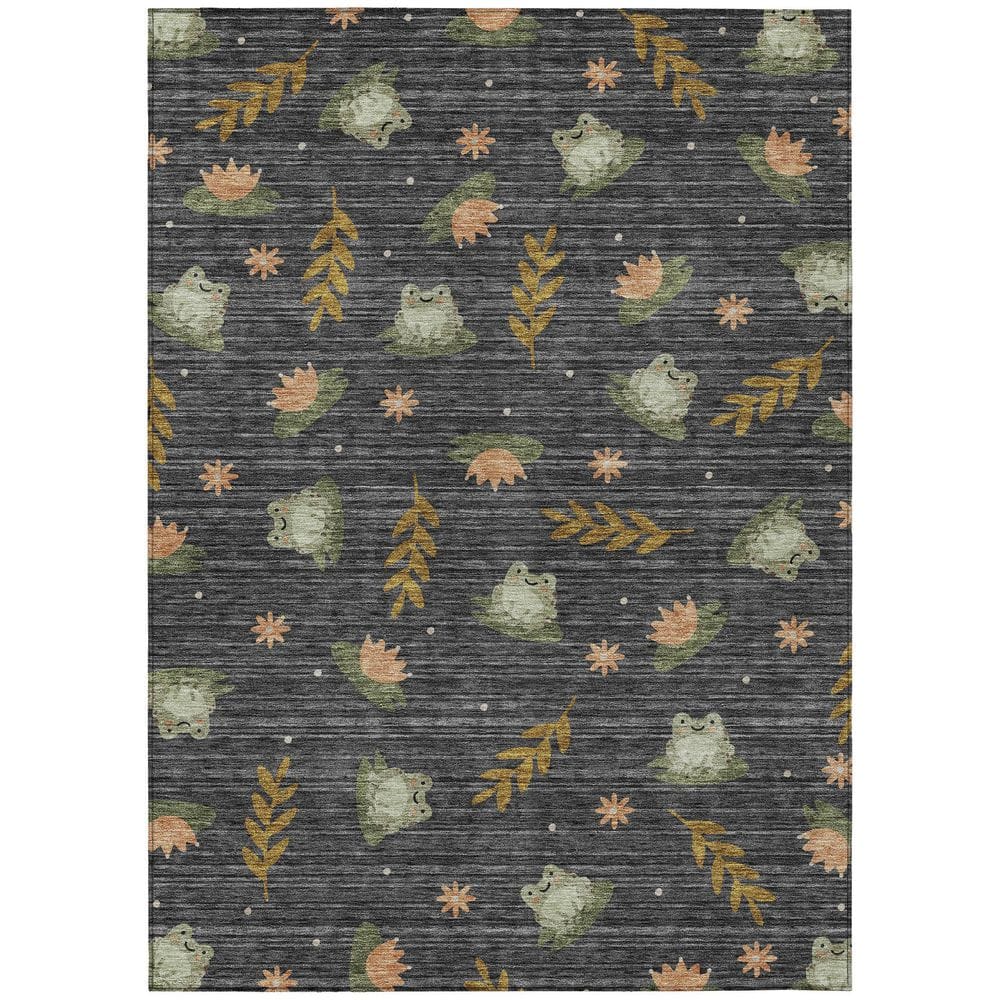 Chantille Machine Washable Indoor/Outdoor Abstract ACN2795 Black 3 ft. x 5 ft. Area Rug price history on PriceWatchPro