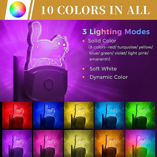 8 colors + 1 UV Toilet Night Light with UV lamp with Motion Unique