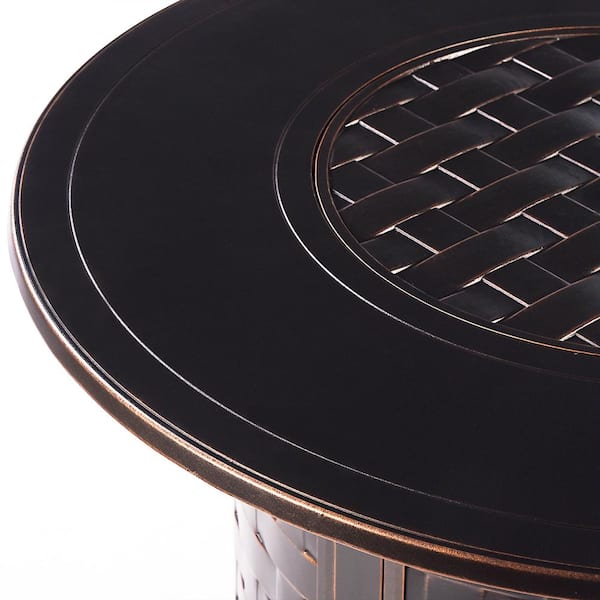 Oakland Living Rico 44 in. Round Propane Fire Pit Table Oakland Living Rico 44 in. Round Propane Fire Pit Table
