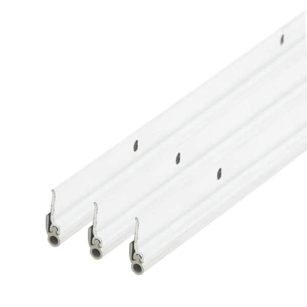1.25 in. x 96 in. White Flat Profile Screw-On Top and Sides Door Weatherstripping Kit