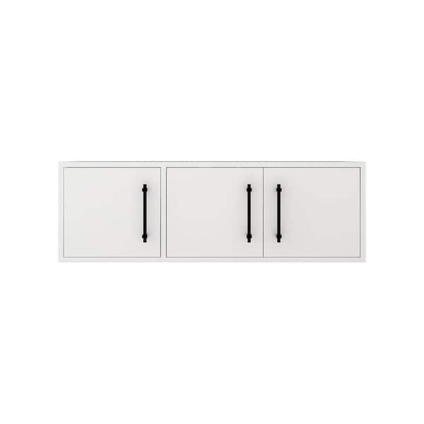 Victoria 42 in. W x 11.8 in. D x 13.78 in. H White Plywood Wall Overhead Floating Linen Cabinet in Gloss White