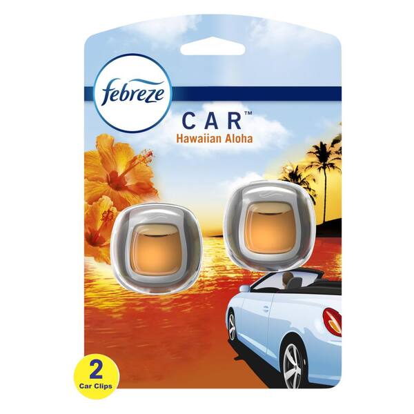 Febreze 0.06 oz. Hawaiian Aloha Car Vent Clip Air Freshener (2-Pack)