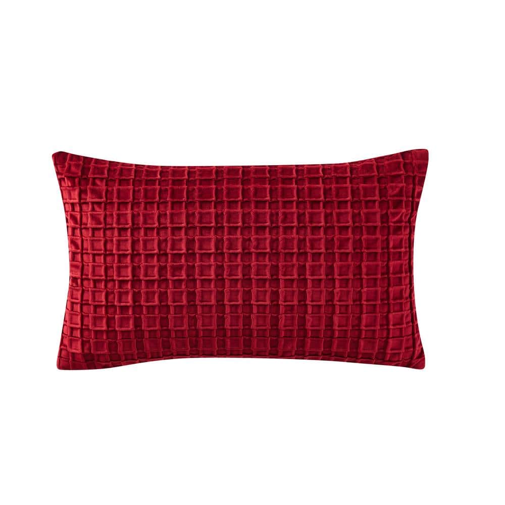 Alice Red Polyester Boudoir Decorative Throw Pillow 12X20