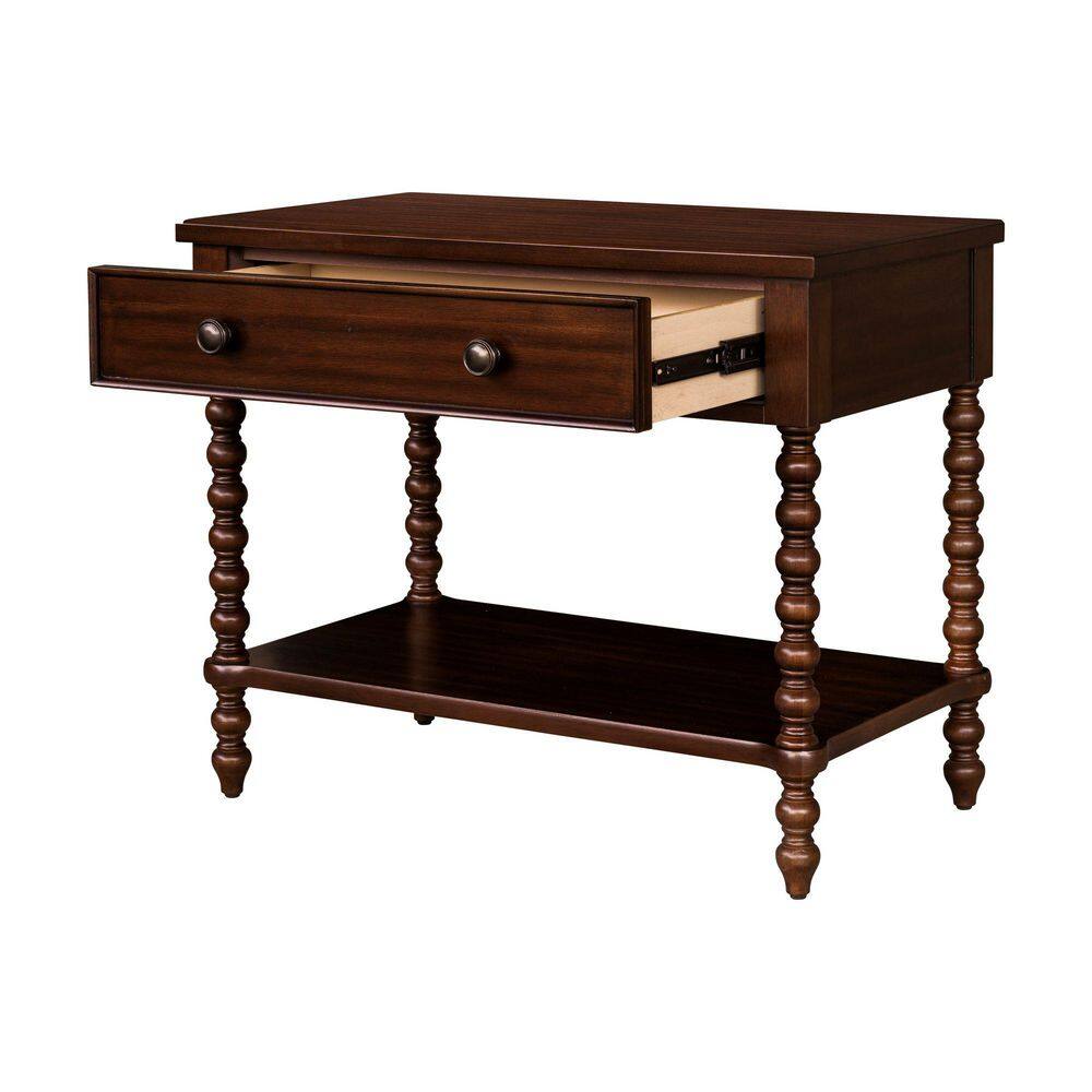 Beckett Morocco Brown 1 Drawer 32 in. W Large Nightstand - thumbnail 8