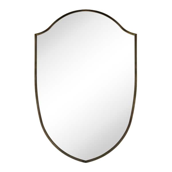 TEHOME 20 in. W x 30 in. H Irregular Arched Metal Framed Bathroom Wall Mirror in Oil Rubbed Bronze