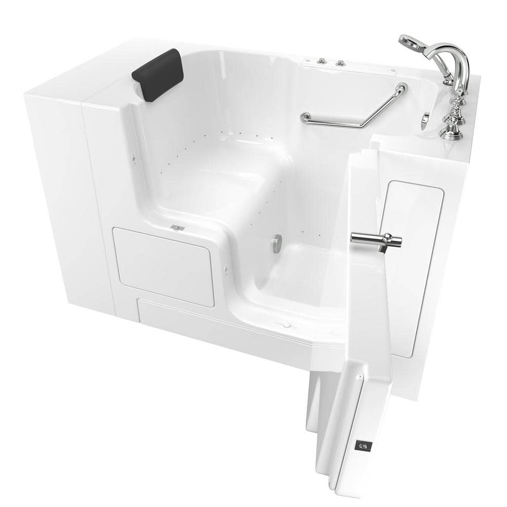 Gelcoat premium series 32 in. x 52 in. Right Hand Drain Soaking Bathtub in 