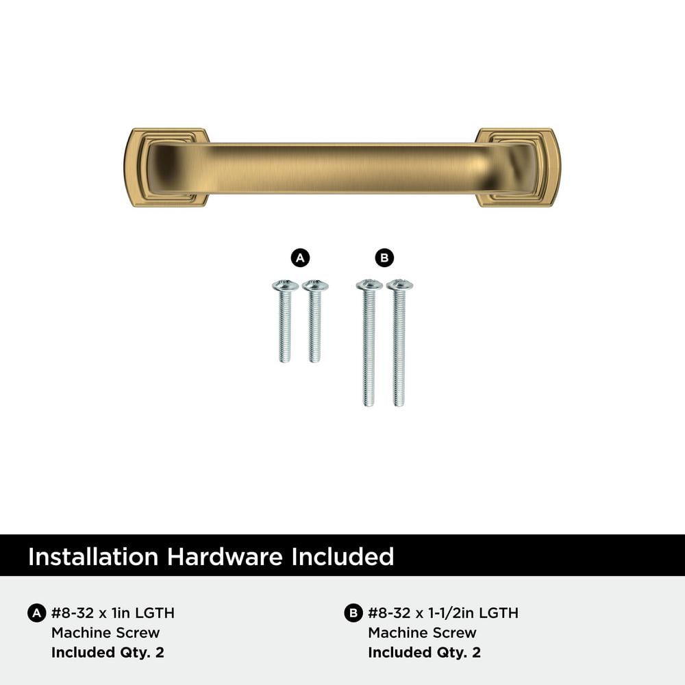 Champagne Bronze 3" Modern Cabinet Pull with Mounting Hardware