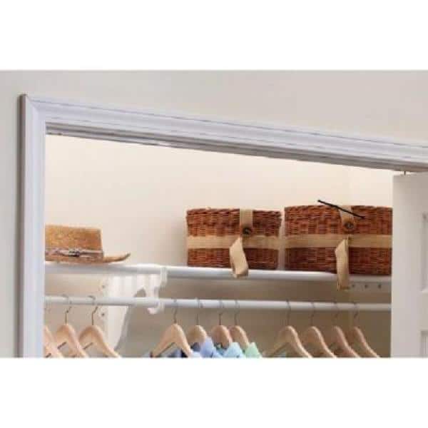 Buy Expandable DIY Closet Shelf & Rod 28 in 48 in W, White,Mounts to