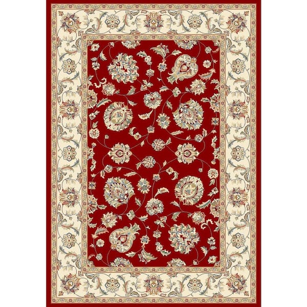 Home Decorators Collection Judith Red/Ivory 4 ft. x 6 ft. Indoor Area Rug