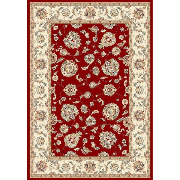 Home Decorators Collection Judith Red/Ivory 5 ft. x 8 ft. Indoor Area Rug