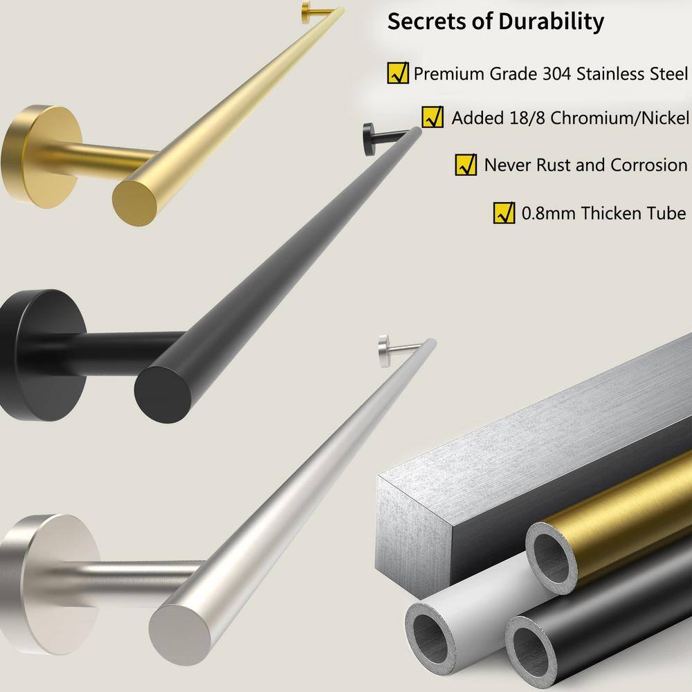 Brushed Nickel 24-Inch Stainless Steel Wall Mounted Towel Bar Set