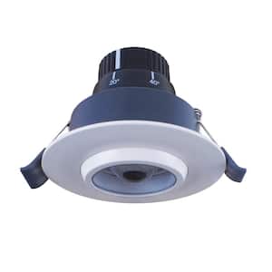 3-3/8 in. 4000K Bright White Integrated LED Recessed Gimball Light Matte White Trim