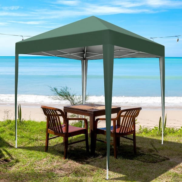 6.5 ft. x 6.5 ft. Green Straight Leg Pop-Up Canopy