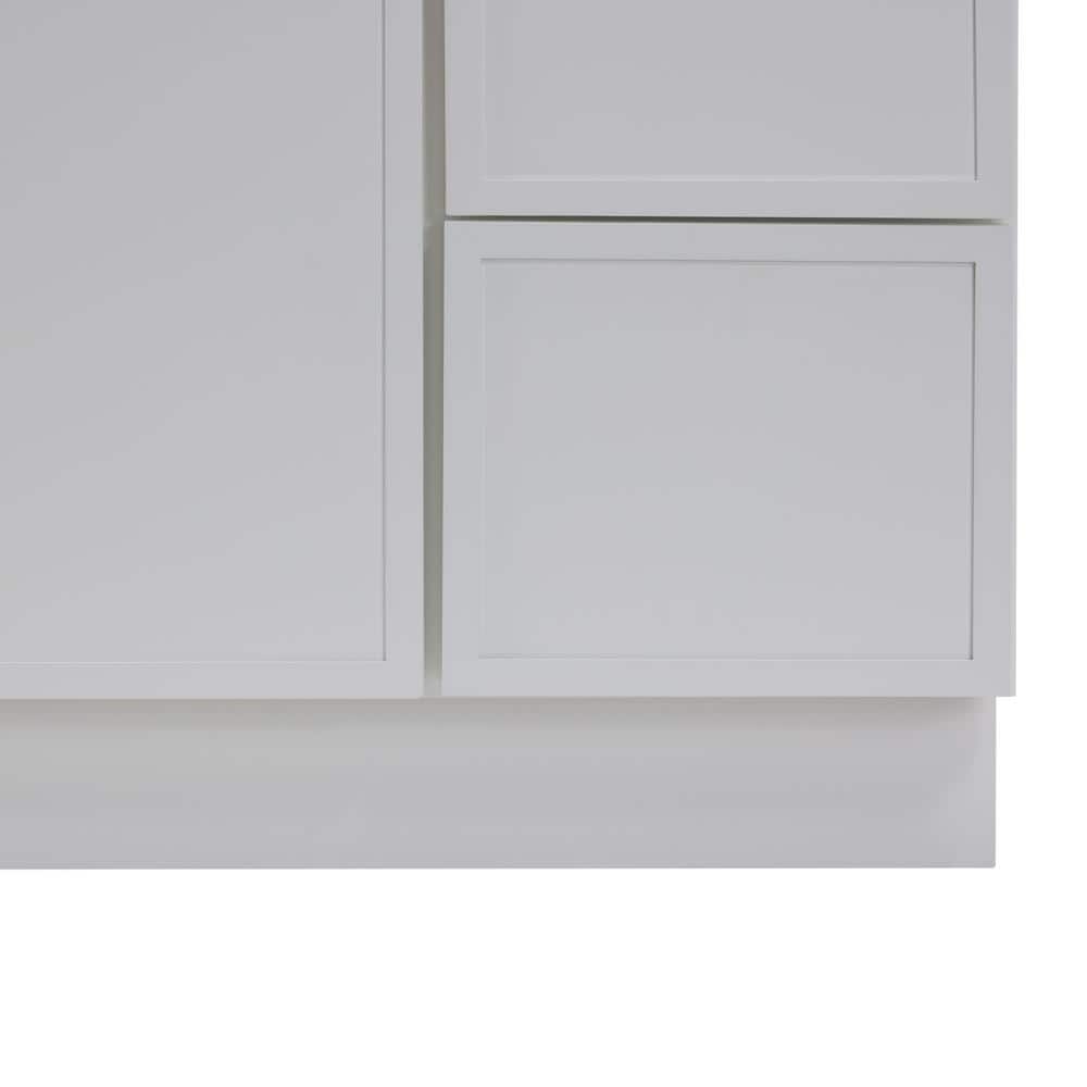 36" White Birch Plywood Freestanding Single Base Cabinet with Soft Close Door