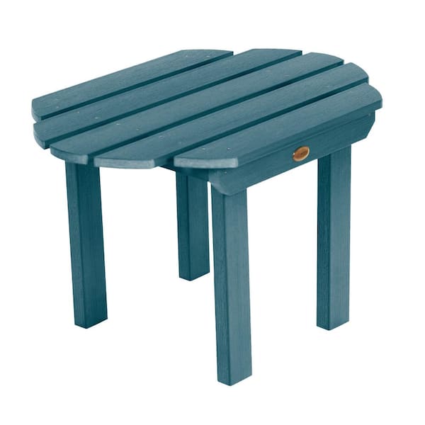 Highwood Classic Westport Nantucket Blue Recycled Plastic Outdoor Side Table