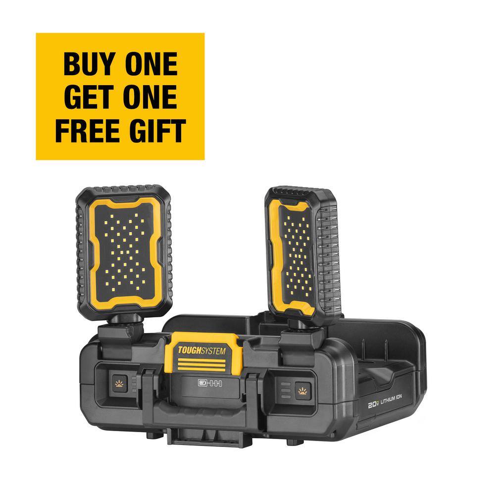 DEWALT Tough System 2.0 Flex Volt 20V/60V Cordless 4000 Lumen LED Adjustable Folding Panel Work Light DWST08062 - The Home Depot