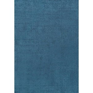 Haze Solid Low-Pile Navy 4 ft. x 6 ft. Area Rug