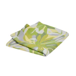 Pacifica 24 in. x 24 in. Dewey Green Square Outdoor Throw Pillow Cover