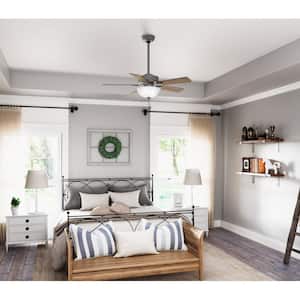 Swanson 44 in. LED Indoor Matte Silver Ceiling Fan with Light
