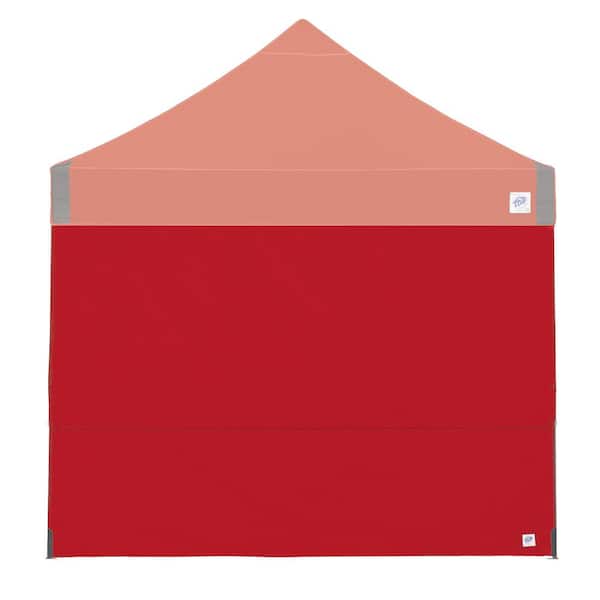 E-Z UP 10 ft. Red Sidewall, Zipper-Free, Fits E-Z UP 10 ft. x 10 ft. Straight Leg Shelters (Not Included)