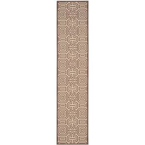 JONATHAN Y Madrid Vintage Filigree Textured Weave Beige/Brown 2 ft. x 10  ft. Indoor/Outdoor Runner Rug SMB107B-210 - The Home Depot