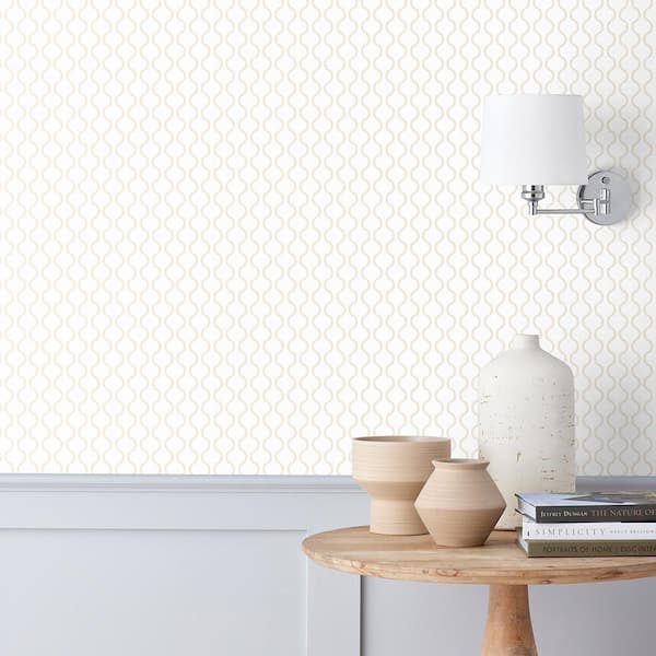 Chateau Ogee Linen Peel and Stick Removable Wallpaper Panel (covers approx. 26 sq. ft.)